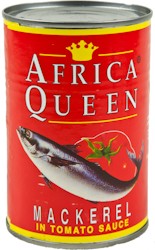 (CANNED FISH) Africa Queen Mackerel Tomato Sauce BOX (24 x 425 gr.)