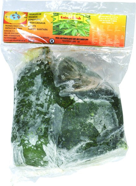 (LEAVES VEGETABLES FROZEN) Cassave Leaf Smooth - Guinéa Fresh Packet 500 gr.