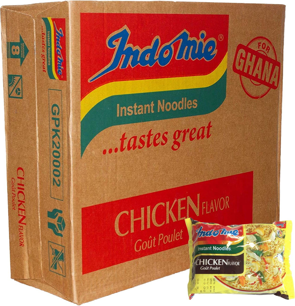 (FAST FOOD) Indomie GHANA Chicken - Brown Box 40 x 70 gr.