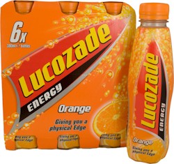 (BEVERAGE) Lucozade Orange CRATE 24 x 380 ml.