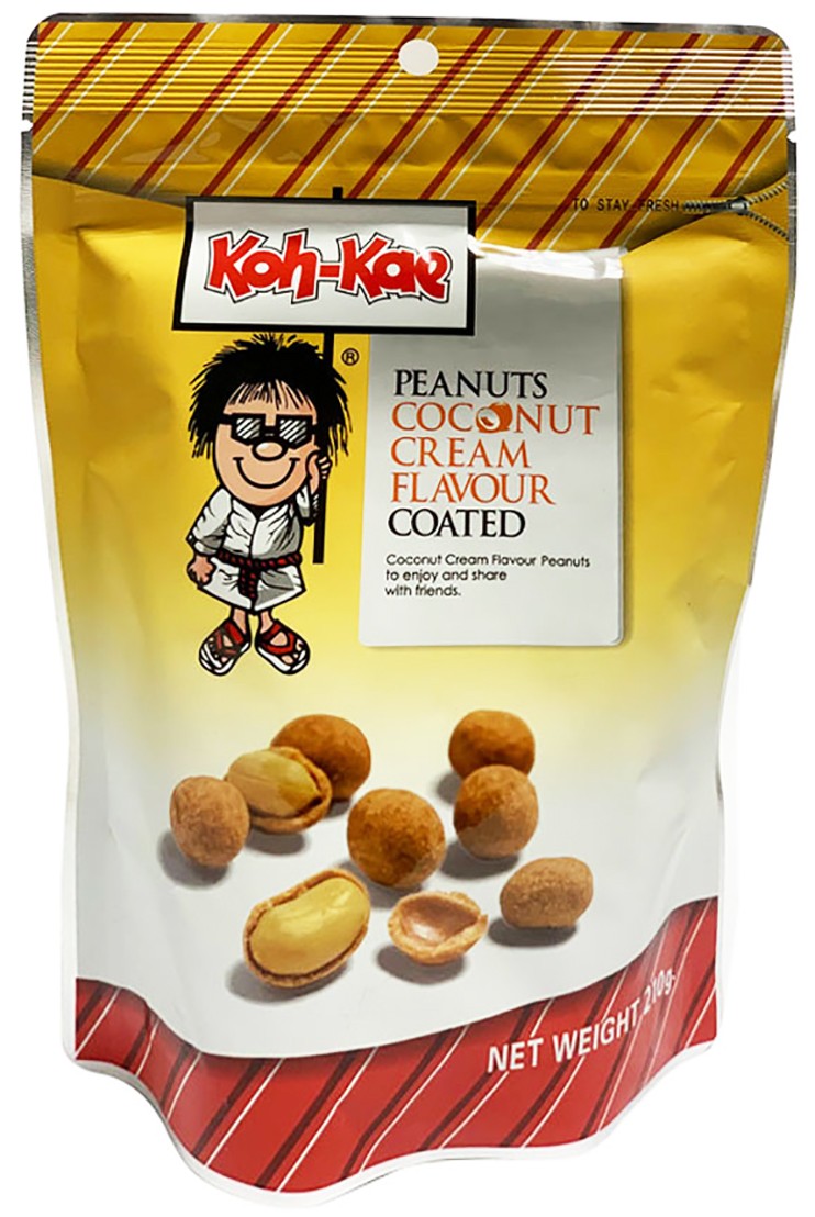 (SNACKS) Peanuts Coconut Cream Flavour KOH-KAE Bag 12 x 210 gr.