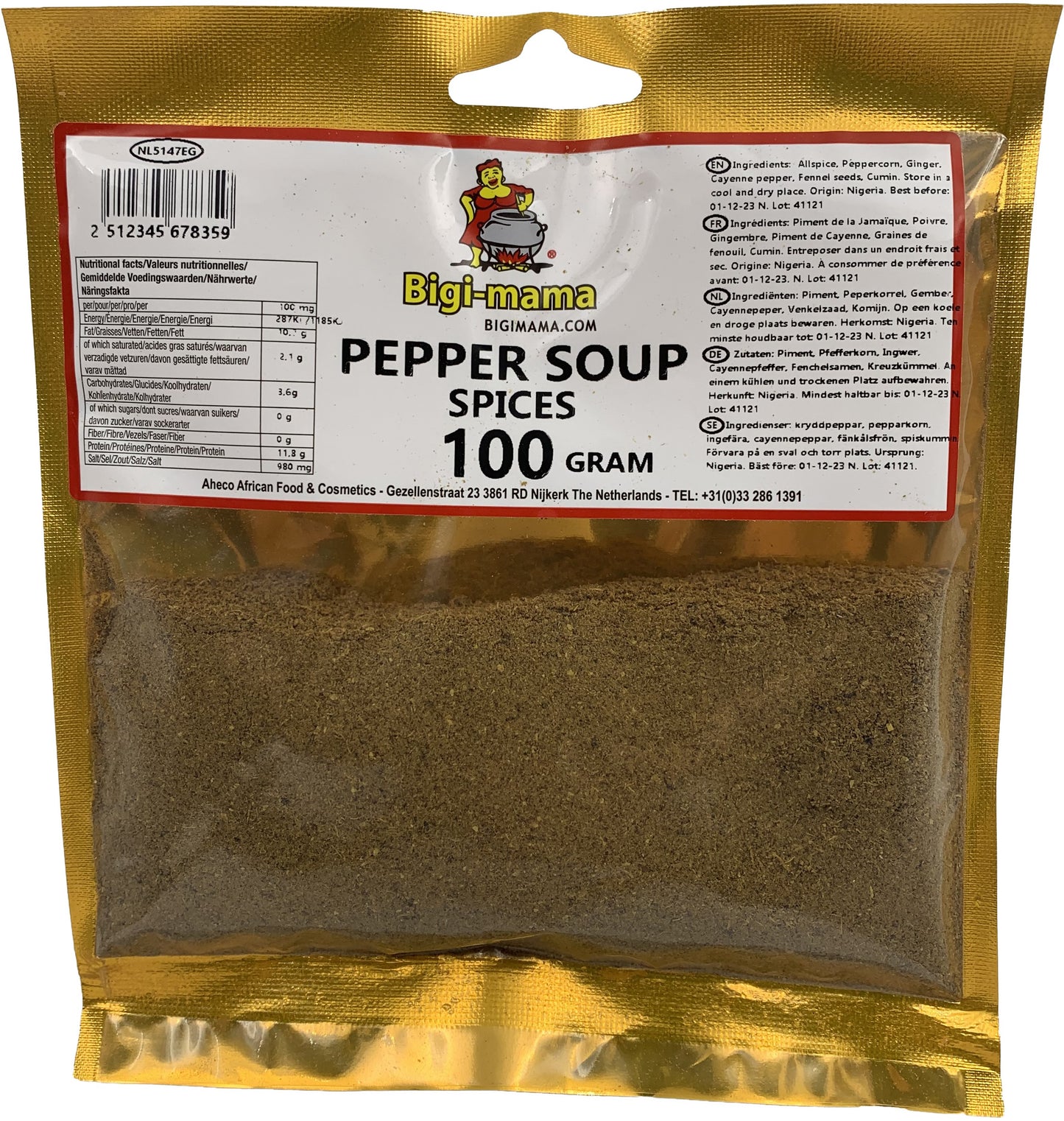 (CONDIMENTS SPICES) Peppersoup Spices - Bigi Mama 100 gr.