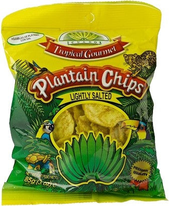 (SNACKS) Plantain Chips Tropical Gourmet Salt BOX (20 x 85 gr.)