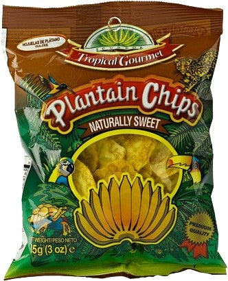 (SNACKS) Plantain Chips Tropical Gourmet Sweet BOX 20 x 85 gr.