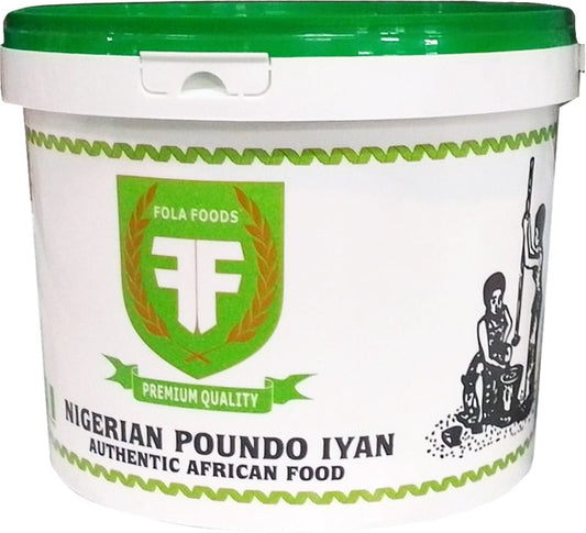 (FUFU FLOUR) Pounded Yam Fola Foods Bucket 4 kg.