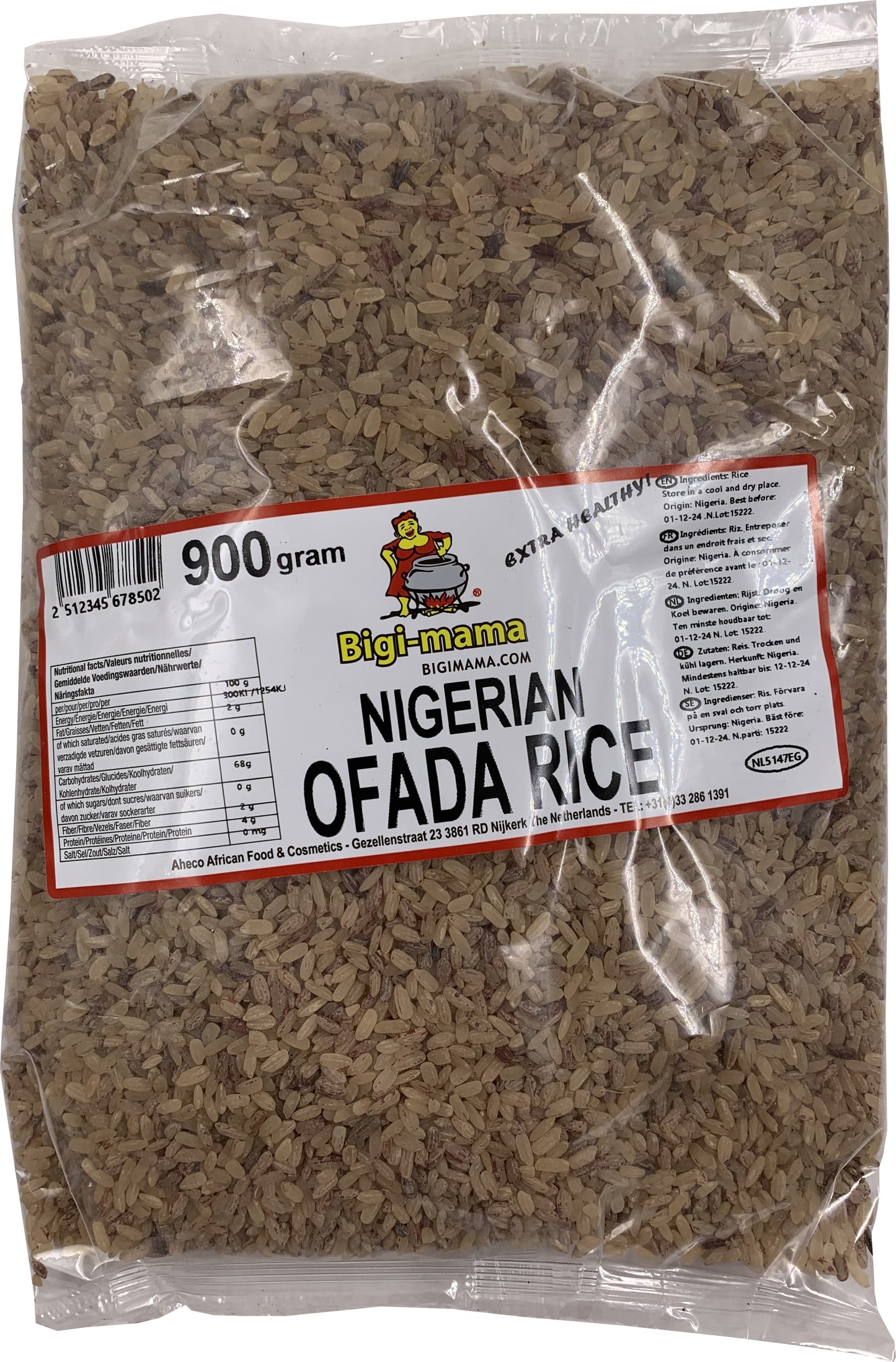 (RICE) Nigerian Ofada Rice Bigi Mama x 900 gr