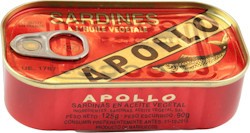 (CANNED FISH) Sardines Apollo - Vegetable Oil Carton 50 x 125 gr.