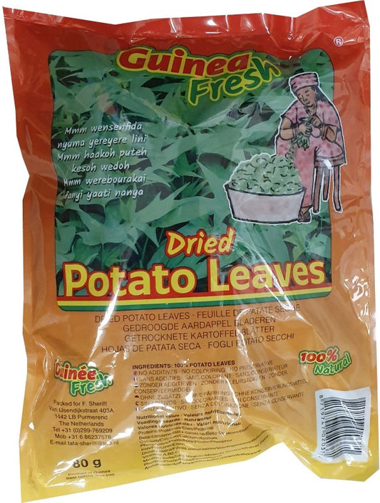 (DRY VEGETABLE LEAVES) Dried Sweet Potato Leaves (Guinea) Matembele  - Pack - 80 gr.